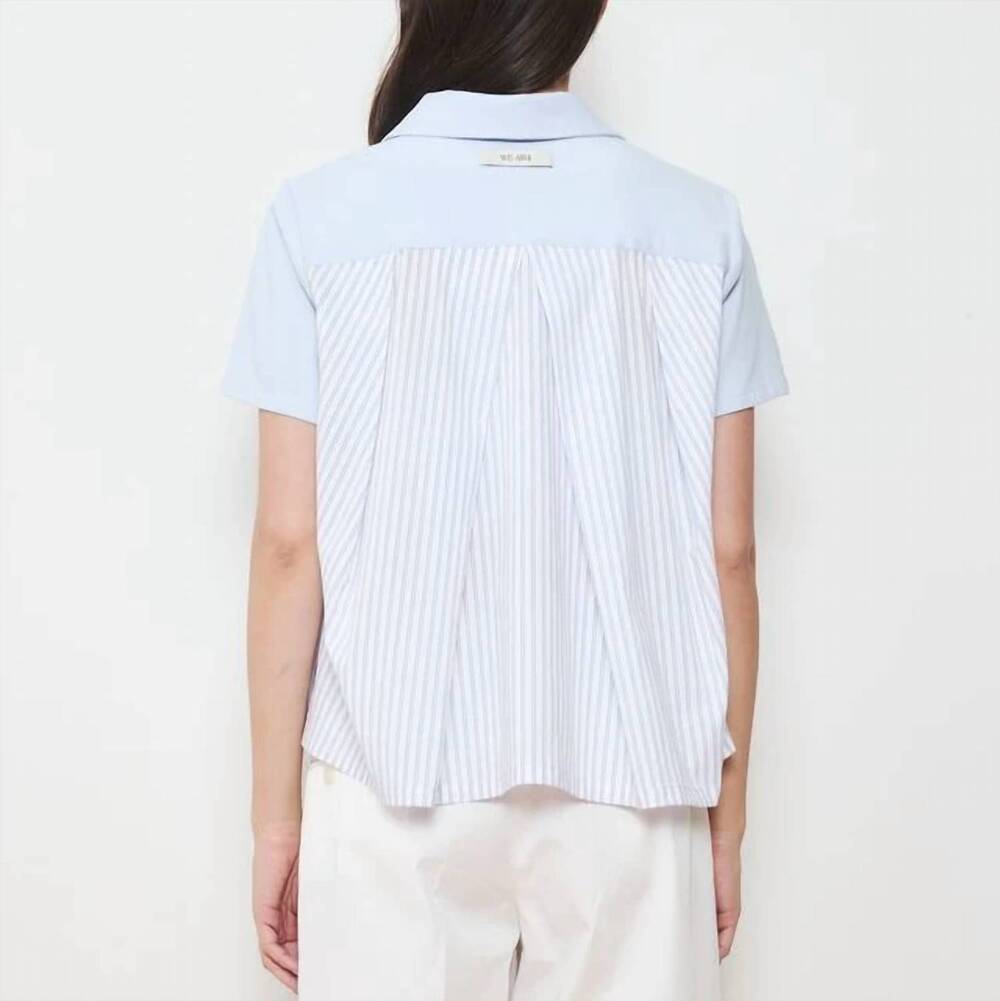 NEW WE-AR4 media polo in pale blue - Picture 3 of 4